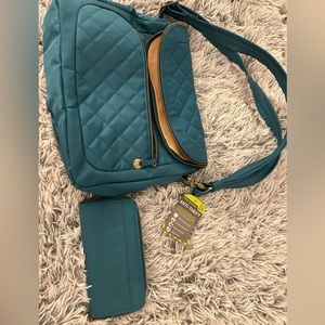 Blue bag and wallet